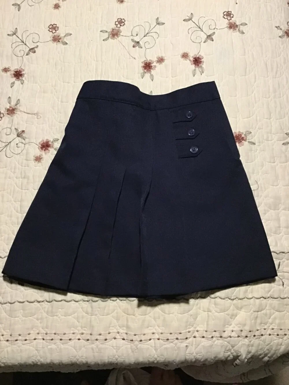 Navy French Toast Front-Pleated Skirt / Scooter--Size 10; Great Shape
